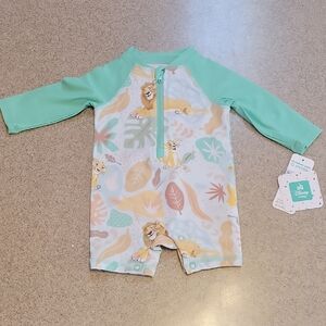 Disney Lion King Rashguard UPF 50 size 3/6 Months New With Tags